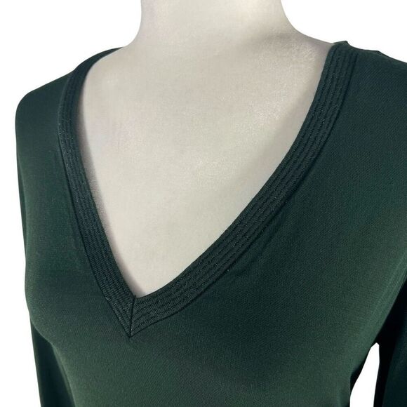 Massimo Dutti Green Poly-blend Xsmall light-weight Long Sleeve Top - Picture 8 of 12